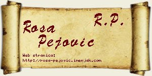 Rosa Pejović vizit kartica